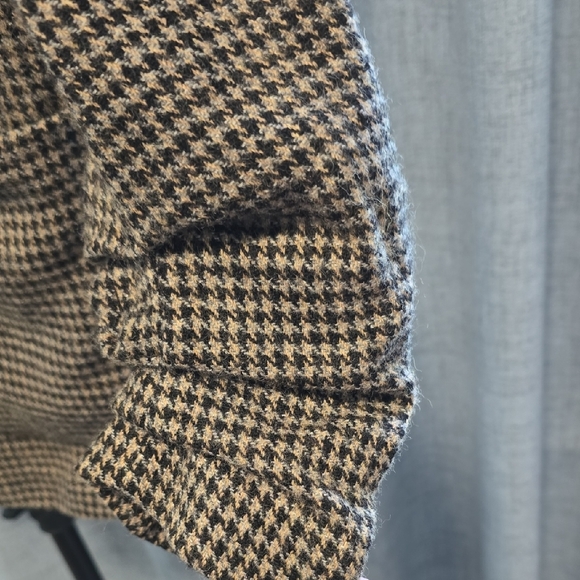 Women's Zara Houndstooth Blazer - Black and Brown No Lining Size Small - Picture 7 of 16